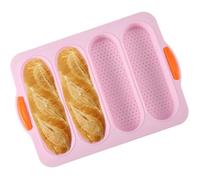 Moule Baguette Silicone De Pain Antiadhésif Plaque De Cuisson Moule 4 Cavités Mini Baguette Plaque À Pâtisserie Pour Baguette[u7167]