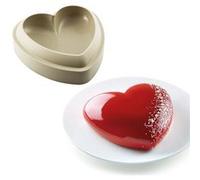 Silikomart Moule en silicone Batticuore cœur 3D antiadhésif 20,5 cm 1,5 L Fabriqué en Italie