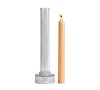 Moule Bougie Cierge - Moule Réutilisable Pilier Transparent Cylindrique | 54-80g PC Anti-Adhésif Démoulage Facile | DIY Prière Église Table Bougies Urgence Noël Halloween Anniversaire Fournitures