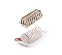 Moule à buche 3D quenelle en silicone Silikomart
