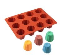 Moule Canele en Silicone antiadhésif à 8/12/18 cavités, moule à gâteau pour Mousse, Fondant, Muffin, plateau de cuisson, accessoires de cuisine, bricolage 12 Cups