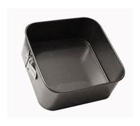 Baumalu Moule carré à charnières 22×22×7 cm – antiadhésif, acier, pour gâteaux et pâtisserie