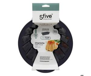 Moule charlotte silicone ""Silitop"" noir rouge - 5five
