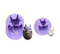 Moule créatif en silicone pour fondant en forme de dragon, bricolage, artisanat, cuisson 3D, idéal pour Halloween, décoration de Pâques, cuisson pour gâteaux four, formes en silicone Halloween Noël