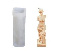 Moule de bougie en silicone bougie 3D, statue de Veneres de Milo moule en silicone fait main romain
