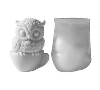 Moule De Coulée De - Moisissure De Chouette Artisanale, Moule De Forme De Chouette Réutilisable | Moule De Silicone À Bougie En Forme De Chouette Réutilisable, Statue De Chouette Animale Coulant