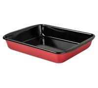 Moule de cuisson, diamètre 32,8 cm, rouge, émaillé, adapté au four