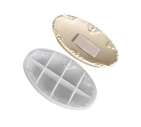 Moule de cuisson rétro en silicone pour plateaux à bijoux, plateau ovale/rond/carré avec motifs en relief, moule unique