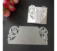 Moule de découpe en métal en forme de cœur en acier au carbone, modèle d'invitation de mariage gris argenté, convient pour le scrapbooking DIY, l'embossage décoratif, la confection de cartes, les acce