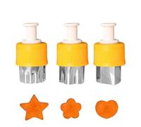 Moule de découpe pour fruits et légumes - Moule à biscuits | Ensemble de sandwichs | Coupe-fruits pour petits | 3 accessoires de cuisine - Outils de décoration | Design de découpe amusant