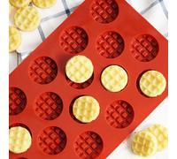 Moule de fabrication de gaufres rond mignon, outil pratique de fabrication de chocolat, bougie aromatique, moule en Silicone de qualité alimentaire, fournitures de cuisson C