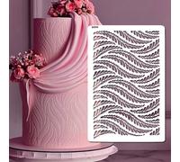 Moule de fleur en spray pour gâteau, modèle creux en forme d'épi de blé, moule décoratif en matériau PET pour gâteau, biscuit, mariage, anniversaire, gâteau, dessert, biscuit, gâteau fondant S,CH--506