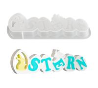 Moule de Pâques en silicone - Plateau en forme d'œuf de lapin, moule à chocolat flexible, anti-adhésif, résistant à la chaleur | Outil d'artisanat pour la cuisine, la pâtisserie, la décoration de fête