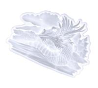 Moule Décoratif à Tête de Dragon en Silicone Blanc pour Loisirs | Souple, Facile à Utiliser Nettoyer, pour Décoration Murale et Projets DIY