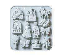 Moule décoratif en silicone princesse pour la cuisson de, Blue | Moule en Silicone princesse polyvalent, adapté à la fabrication de glace chocolat et de savon, pour gâteaux,