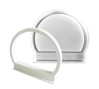 Moule Demi Anneau - Silicone Coulage Resine, Moules Decoration Cercle Epoxy Plateau Souple | Moule Bougie Pour Bougies Bonbons Artisanat Decorations Chocolat Patisserie Savon Bijoux Bricolage