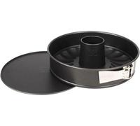 Moule démontable à fond plat tubulaire Ø 26 cm acier avec revêtement antiadhésif noir - 1 pièce
