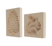 Moule En Bois Pour Biscuits 2 Pièces Outil De Pâtisserie Réutilisable