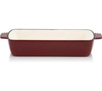 Moule en fonte de 3,8 litres | Rouge foncé | Émail sur fonte | Moule à lasagnes, moule à four, haut, émaillé, moule à rôtir, moule à four, moule à four, moule à four, rectangulaire