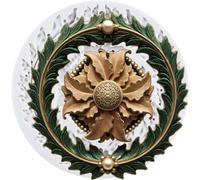 Moule en forme baroque avec relief floral, moule en silicone en forme de couronne de fleurs, idéal pour les décorations de gâteaux, de chocolats, de cupcakes, ainsi que pour la pâte à modeler et la pâ