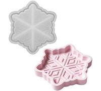 Moule En Forme De Flocon De Neige De Noël Empreinte Flexible en Silicone | Moule à Bonbonnière pour Plateau Rangement, Plat Service, Récipient, Activités Manuelles Créatives, Décora