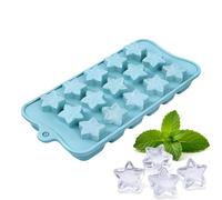 Moule en forme d'étoile - 15 cavités - Facile à transporter - Moule en silicone pour bonbons, savon, biscuits, bougies, maison, cuisine, intérieur