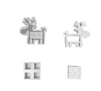 Moule en résine de rennes de noël, ornement de noël, moule en Silicone, compte à rebours de noël, moule de calendrier pour bricolage, décorations de maison, calendrier en résine de rennes, ensemble de