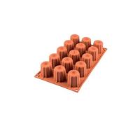 Moule en silicone 15 mini canelés 4,5 cm - - Rouge - Silicone