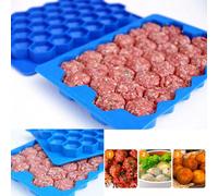 Moule en silicone 37 cavités pour boulettes de viande, moule à boules de riz, moule à boulettes de viande secouées, moule à boulettes de poisson, moule à boulettes de bœuf, moule à glace, outil de tra