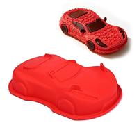 Moule en silicone 3D en forme de voiture, style Ferrari, voiture de sport, antiadhésif, dimensions : 30,5 x 18 x 6,5 cm