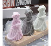 Moule En Silicone 3d Princesse Fille, Pour La Fabrication De Bougies De Noël, Moules En Résine Faits À La Main
