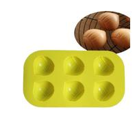 Moule en silicone 6 alvéoles en forme de châtaigne citronnée pour gâteaux, mousses, poudings, savons faits main, chocolats et glaces - Outil de cuisson