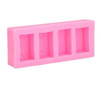 Moule en silicone à quatre fleurs de canne de haute qualité, flexible et antiadhésif, pour gâteau, chocolat, fondant, aromathérapie, plâtre pour décorations de pâtisserie, rose