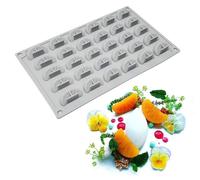 Moule en silicone avec 30 cavités, idéal pour les mousses aux oranges, les gâteaux au chocolat et autres créations en 3D