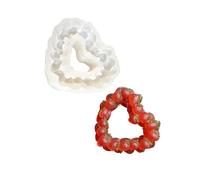 Moule en Silicone avec conception de couronne de cœur de fraise, fournitures de décoration de gâteaux, moule d ' artisanat à libération facile, moule de fabrication de bonbons
