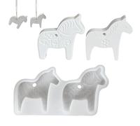 Moule en Silicone Cheval - 15.7x8.4x1.5cm Moules en Silicone Cheval | Pâte à plâtre polymère à dégagement facile Moules d'artisanat pour Pendentif Ciment Plâtre Ornements Décoratifs, Savons, Bougie