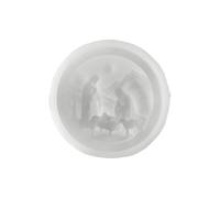 Moule en silicone de Noël - Crèche de Jésus 3D - Moule réutilisable - Outil de fabrication de bougies en plâtre - Décoration en argile chocolat fondant pour salon, chambre à coucher, K