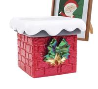 Moule en silicone de Noël, plateau à bijoux en forme de cheminée avec bouchon de neige, moule réutilisable pour les vacances d'hiver, résine époxy, béton, plâtre, projet d'art