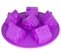 Moule en silicone du village d'hiver, 6 Case différentes, Noël, Avent, Moule pour cupcakes, paysage d'hiver, Village, muffins, brownies, bonbons, collations, pudding, idée cadeau, Violet