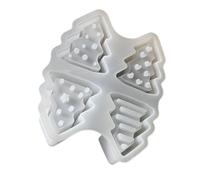 Moule en silicone en forme d ' arbre à 4 cavités, moule en silicone pour la fabrication de bougies, photophore, projet en résine époxy, moule de cuisson de vacances avec lumière