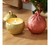 Moule en silicone en forme de boîte de rangement circulaire avec couvercle, motif flocon de neige et baie en relief. Idéal pour la fabrication de bougies d'aromathérapie, de gypse, de ciment, de béton