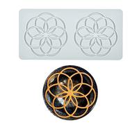 Moule en silicone en forme de Cercle géométrique, tapis dentelle 3D pour décoration de cupcakes, sucre artisanal, desserts, Gastronomie