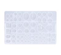 Moule en silicone en forme de cœur géométrique ovale demi-cercle gouttelettes d'eau moule pour décoration de gâteaux cuisson bricolage matériau en silicone transparent 16 x 25,5 cm