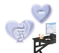 Moule en silicone en forme de cœur, moule en résine en forme de cœur | Moule en résine pour présentoir d'ornements, ornam