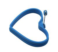 Moule en silicone en forme de cœur pour crêpes, œufs au plat, idéal comme outil de petit-déjeuner, rôtir, préparer des plats festifs lors de fêtes à thème ou de la Saint-Valentin (bleu, taille unique)