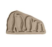 Moule en silicone en forme de famille de pingouins pour fondant au chocolat | Outils de cuisson en silicone de qualité alimentaire pour dessert, décoration de gâteau, chocolat, bloc de glace, français