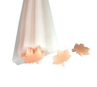 Moule en silicone en forme de feuille d'érable, pour savon, mousse, gâteau, chocolat, plâtre, outil de pâtisserie, savon, long tube en forme de colonne, bougies, moule à fondation