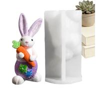 Moule en silicone en forme de lapin de Pâques, 3D pour figurines décoratives, artisanat, résine époxy pour projets créatifs, pour dîner, maison, chambre, vacances, table, mariage, fête