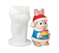 Moule en silicone en forme de lapin de Pâques - Figurine 3D en forme de lapin pour décoration d'intérieur, œuf de Pâques, pour les vacances, les anniversaires, les bureaux, la chambre, le bureau, la