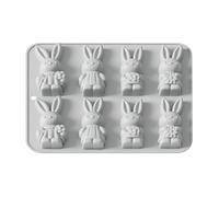 Moule en silicone en forme de lapin Facile à décoller moule résistant à la | Moule à chocolat de lapin pour la cuisson de biscuits adapté à la fabrication de gâteaux, glaces, bougies, biscuits, desserts